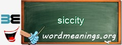 WordMeaning blackboard for siccity